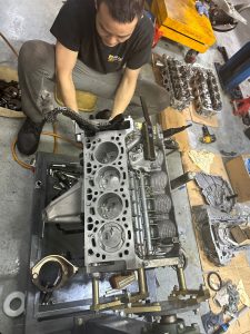 BMW V8 engine undergoing an engine repair and engine overhaul in Singapore