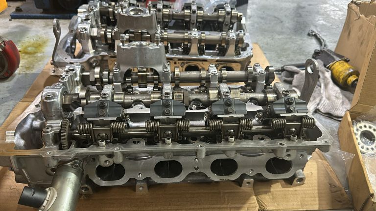 BMW V8 engine repair in a car engine overhaul workshop