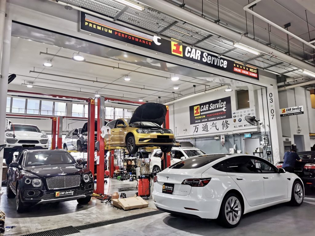 Exterior view of the best car workshop in Singapore - 1 Car Service Workshop at Sin Ming AutoCity